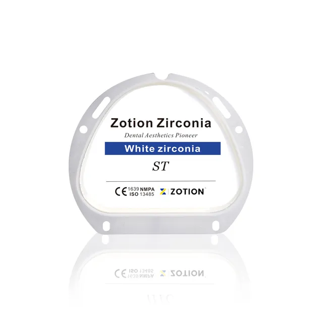 Open System Round System D98 White Zirconia Block