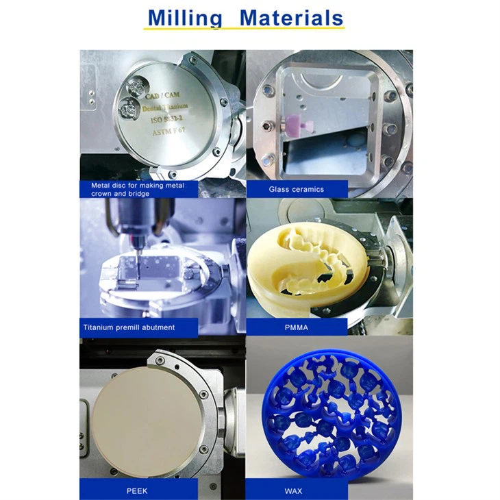 Wet Milling Machine For Pre-millied abutment ,PMMA,Lithium Silicate